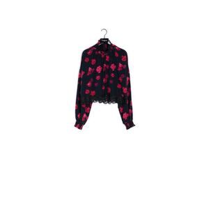 The Kooples Silk Fluffy Rose Print Blouse
